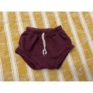 Childhoods Clothing Plum French Terry Shorts Kids Size 6/7 Burgundy Drawstring